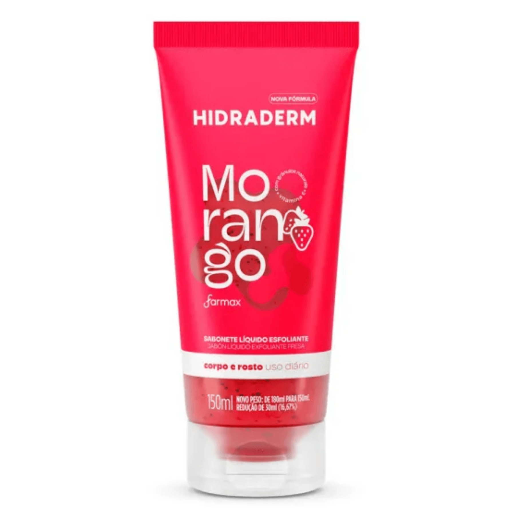 Sabonete Líquido Esfoliante Hidraderm Morango 150ml